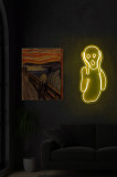 Decoratiune luminoasa LED, Scream, Benzi flexibile de neon, DC 12 V, Galben