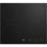 Plita incorporabila Beko HII64200RT, Inductie, 4 zone de gatit, 9 trepte de putere, Booster, Child Lock, Timer, Oprire automata, Negru