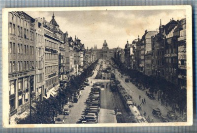 AX 293 CP VECHE -PRAGA-PIATA VENCESLAS -MASINI DE EPOCA, CETATENI, TRASURI 1934 foto