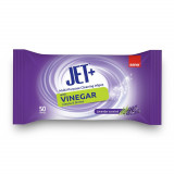 Servetele umede Sano Jet Universal cu Otet, 50 buc, curatare multiple suprafete: marmura, aluminiu, plastic, ceramica, nichel, quartz