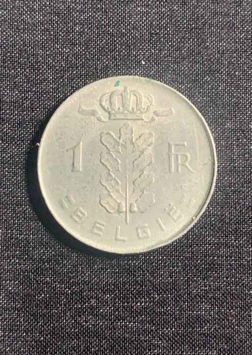 Moneda 1 franc 1975 Belgia
