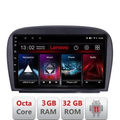 Navigatie Mercedes SL W230 2004-2011 D-W230 Octa Core cu Android Radio Bluetooth Internet GPS WIFI DSP 3+32 GB LENOVO LITE CarStore Technology