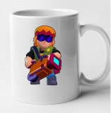Cana alba personalizata Brawl Star - Buster, INOVATIX&reg;. 330ml, Oem