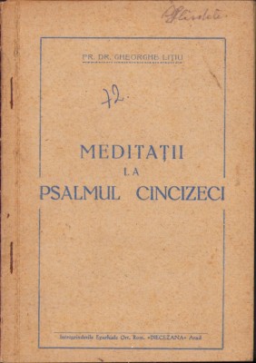 HST C5732N Meditații la Psalmul Cincizeci de preot Gheorghe Lițiu, 1954 foto