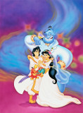 Cumpara ieftin Autocolant Genie si Aladin, 135 x 225 cm