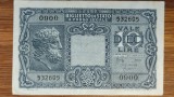 Italia - bancnota de colectie istorica WW2 - 10 lire 1944 AUNC - Jupiter