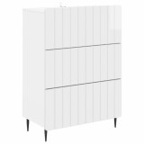 vidaXL Dulap cu sertare Alb foarte lucios 66 x 34,5 x 92 cm 894379