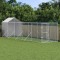 vidaXL Padoc exterior cu acoperiș argintiu 2x10x2,5 m oțel galvanizat