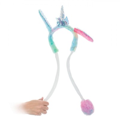 Coroniță Crăciun, Unicorn, Aripi Paiete Holografice, Multicolor, Mișcare foto