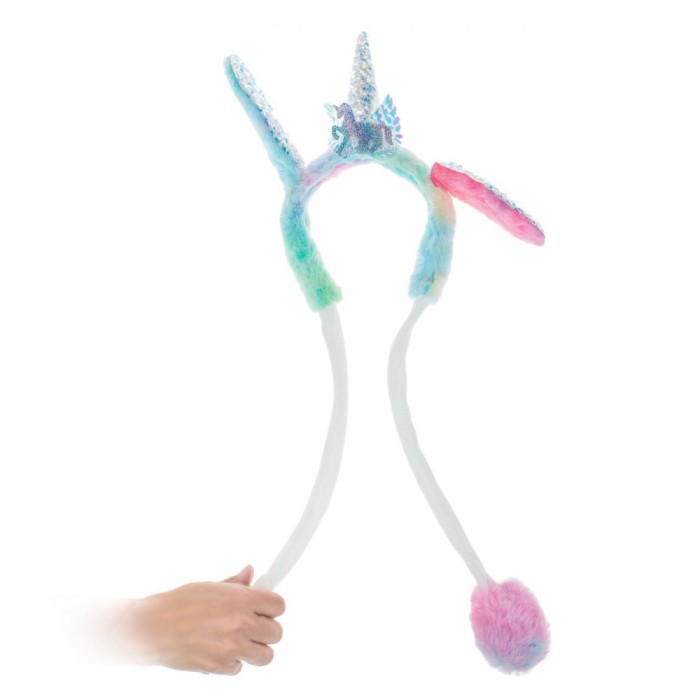 Coroniță Crăciun, Unicorn, Aripi Paiete Holografice, Multicolor, Mișcare