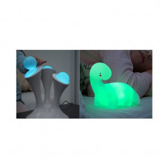 Lampa decorativa multicolor? LED, 3 sfere fluorescente + Lampa LED dinozaur multicolor, Innovagoods foto