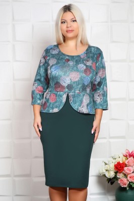 Rochie cu peplum Ares - 50Marimea foto