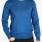 Pulover barbati cu logo si guler rotund albastru, 2XL