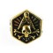 Inel Masonic Auriu - Cap de Mort