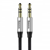 Cablu Audio AUX Stereo Baseus Yiven M30 3,5 Mm Mini Mufă Tată 1,5 M Argintiu-negru (CAM30-CS1) 6953156257207