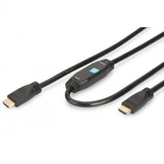 Cablu cu amplificator ASSMANN ELECTRONIC HDMI - HDMI 15m Black foto