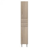 Dulap baie Leziter Bianca Plus 30 Stejar Sonoma 187.6x30x33cm 2 Usi 2 Sertare