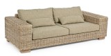 Cumpara ieftin Canapea 4 locuri din rattan natur cu perne bej Leandro 220 cm x 97 cm x 72 h x 39 h1 x 56 h2 x 60 h3