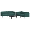 Set Canapele 2 si 3 Locuri vidaXL Verde Inchis Material Textil, Living Modern, 176/193cm