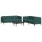 vidaXL Set canapele, 2 piese, verde &icirc;nchis, material textil