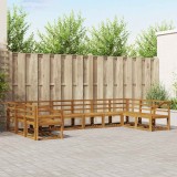 vidaXL Set de canapele de exterior 10 pcs natural Lemn Solid de Acacia 3367067