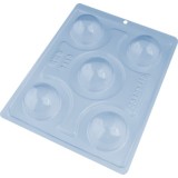 Forma ciocolata Sfere netede, 3 parti, 5 cavitati, &Oslash;50mmxh30mm