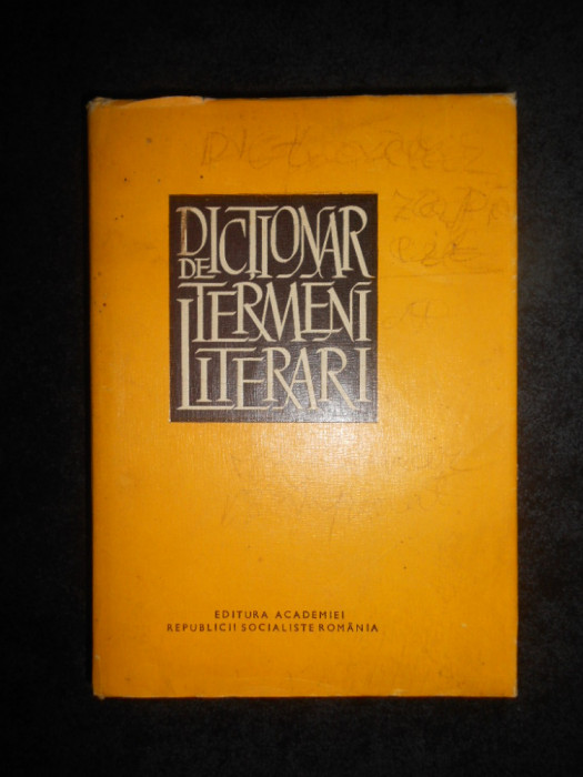 Mircea Anghelescu, Nicolae Balota, Dinu Pillat - Dictionar de termeni literari