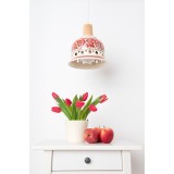 Pendul Deco Republic &bdquo;Radacini &ndash; Laleaua d&eacute;cor rosu&rdquo; ceramica autentica de Corund
