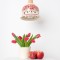 Pendul Deco Republic &bdquo;Radacini &ndash; Laleaua d&eacute;cor rosu&rdquo; ceramica autentica de Corund