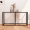 Gossi masa consola, transparent, 140x35x75,5 cm, sticla securizata