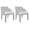 VidaXL Scaune de bucătărie cu perne, 2 buc., gri, ratan natural 325488