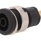 Soclu Banană 4mm 25A Negru Aurit 1kVDC &Icirc;nşurubare