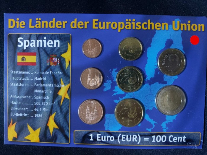 Euro set - Spania 2003-2011 , 8 monede UNC