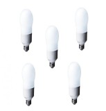 SET 5 becuri fluorescent Panasonic, soclu E27, putere 24W, forma oval, lumina alb rece, alimentare 220 - 240 V, &quot;EFA24E672V-5&quot; (timbru verde 2.25 lei)