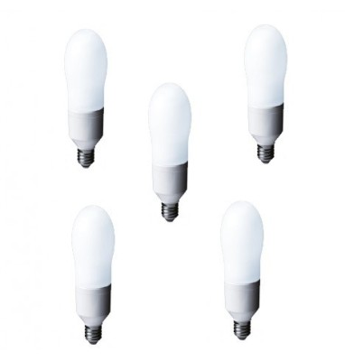 SET 5 becuri fluorescent Panasonic, soclu E27, putere 24W, forma oval, lumina alb rece, alimentare 220 - 240 V, &amp;quot;EFA24E672V-5&amp;quot; (timbru verde 2.25 lei) foto