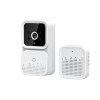 Videointerfon HD wireless Nuvikon M6, aplicatie Tuya, acumulator Li-Ion integrat, Alb