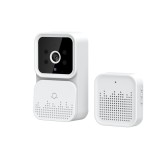 Cumpara ieftin Videointerfon HD wireless Nuvikon M6, aplicatie Tuya, acumulator Li-Ion integrat, Alb