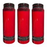 Set 3 x Candela 10 Zile Premium Line Plastic Rosu cu Capac LCA CNN43793