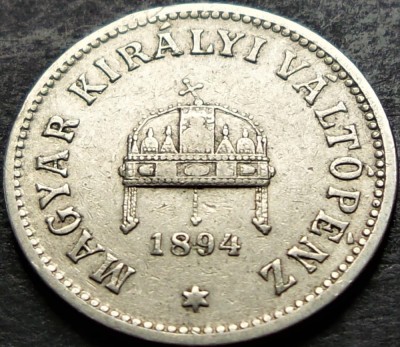 Moneda istorica 10 FILLER - AUSTRO-UNGARIA / UNGARIA, anul 1894 * cod 4669 foto