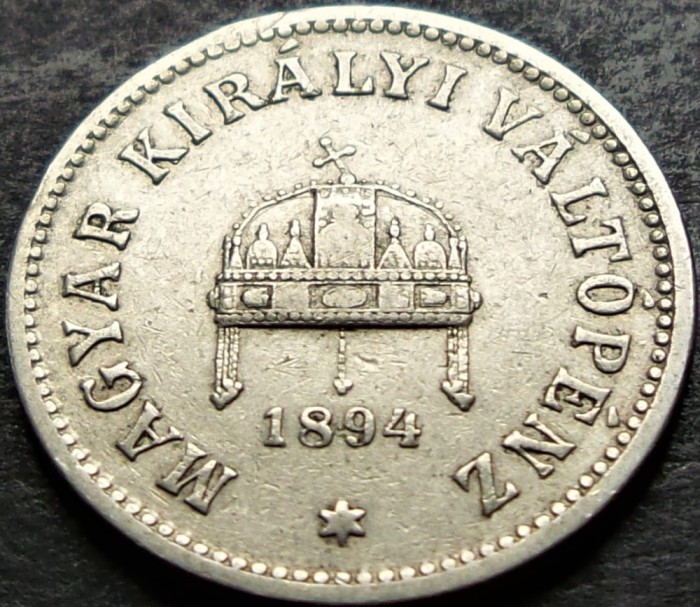 Moneda istorica 10 FILLER - AUSTRO-UNGARIA / UNGARIA, anul 1894 * cod 4669