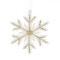 Ornament Crăciun, Formă Fulg, Stras, Ecru, 12cm