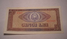 5 lei 1966 UNC foto