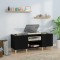 Gossi comoda discuri, negru, 121x38x48 cm, lemn prelucrat