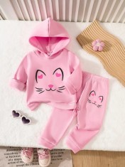Trening roz pentru fetite - Pisi (Marime Disponibila: 12-18 luni (Marimea 21 foto