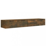 Dulapuri perete 2 buc. stejar afumat 68x30x20 cm lemn prelucrat