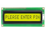 Afișaj LCD STN Positive 16x1 Galben-Verde 80x36mm NEWHAVEN NHD-0116AZ-FL-YBW