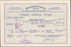 HST A990 Chitanță Asigurări Transsylvania 1930