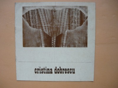 CRISTINA DOBRESCU - EXPOZITIE DE ARTA DECORATIVA - 1980 foto