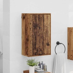 vidaXL Dulap de Baie cu ușă Lemn vechi 39 x 23.5 x 65 cm Lemn compozit