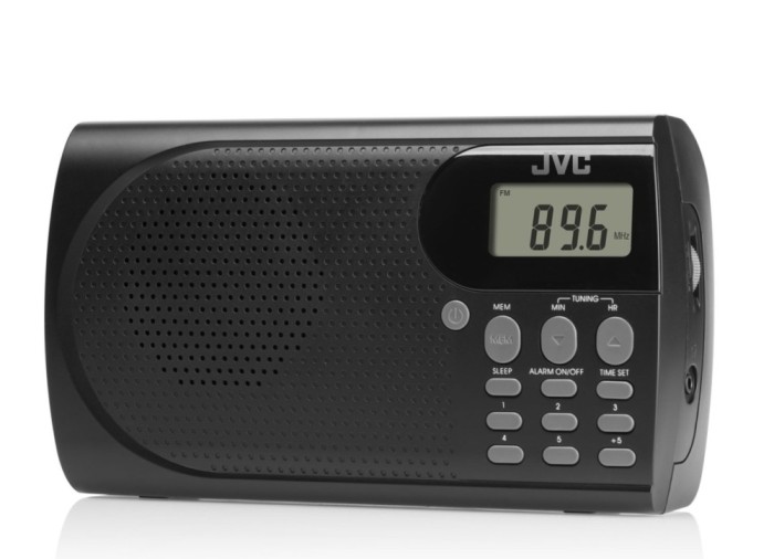 Radio portabil JVC RA-E431B, tuner digital FM, afisaj LCD, mufa jack pentru